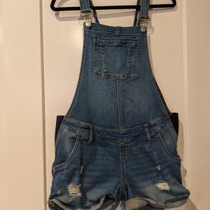 Indigo Blue Maternity Short Overalls